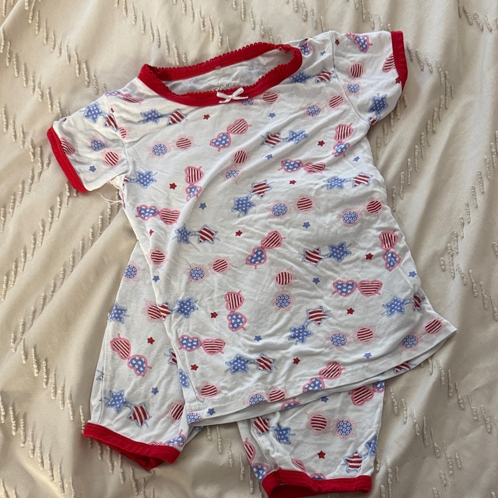 Patriotic Red, White, and Blue Milkberry Pajama Set